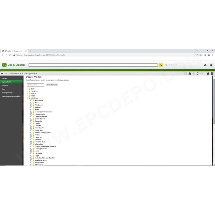 John Deere Electronic Data Link EDL3 diagnostic interface