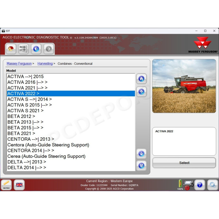 AGCO EDT ELECTRONIC DIAGNOSTIC TOOL 2025