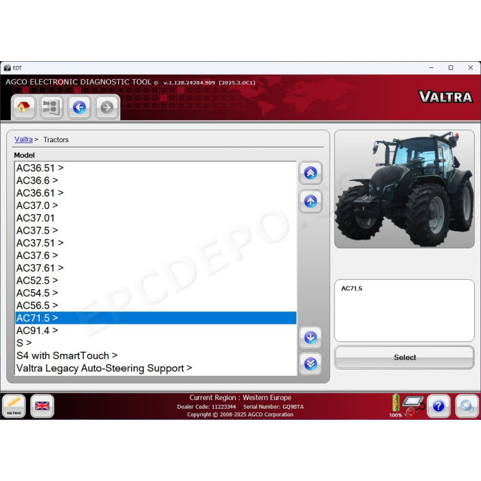AGCO EDT ELECTRONIC DIAGNOSTIC TOOL 2025