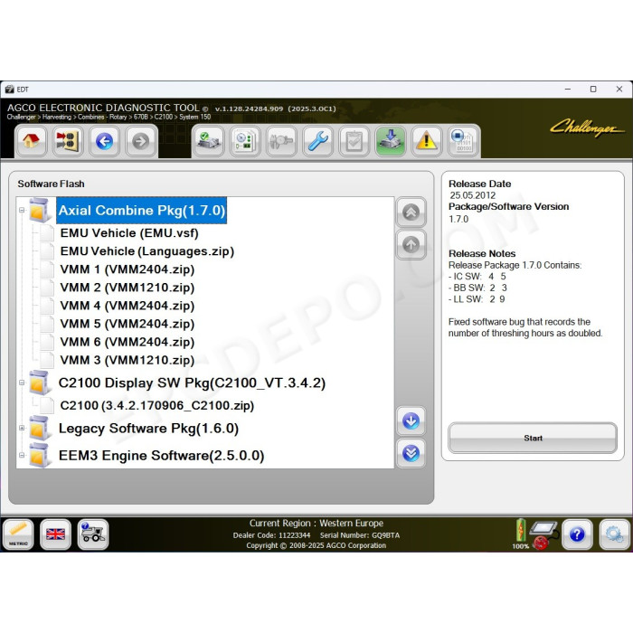 AGCO EDT ELECTRONIC DIAGNOSTIC TOOL 2025