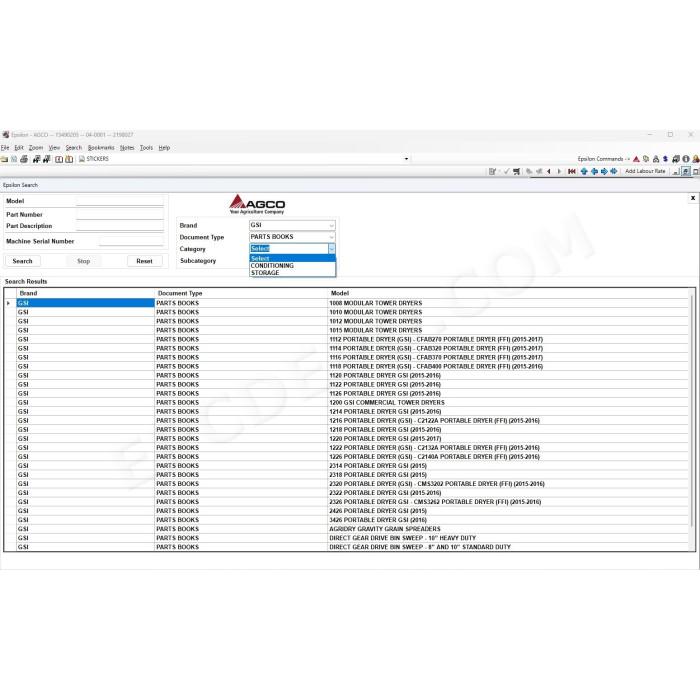 GSI EPC ELECTRONIC SPARE PARTS CATALOG 2021