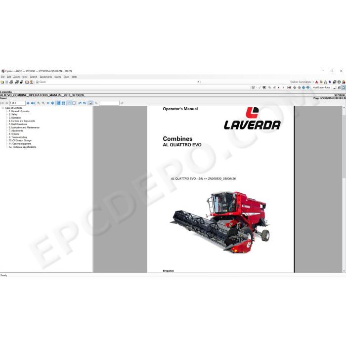 LAVERDA EPC SPARE PARTS CATALOG + SERVICE & REPAIR 2021