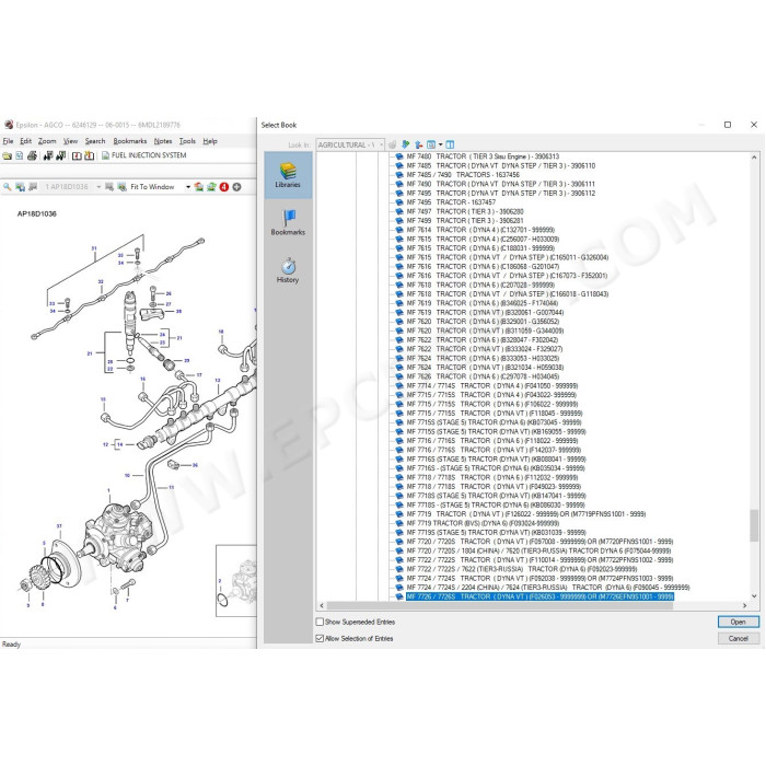 Massey Ferguson Europe EPC spare parts catalog 2021