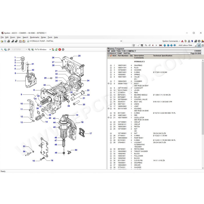 Massey Ferguson Europe EPC spare parts catalog 2021