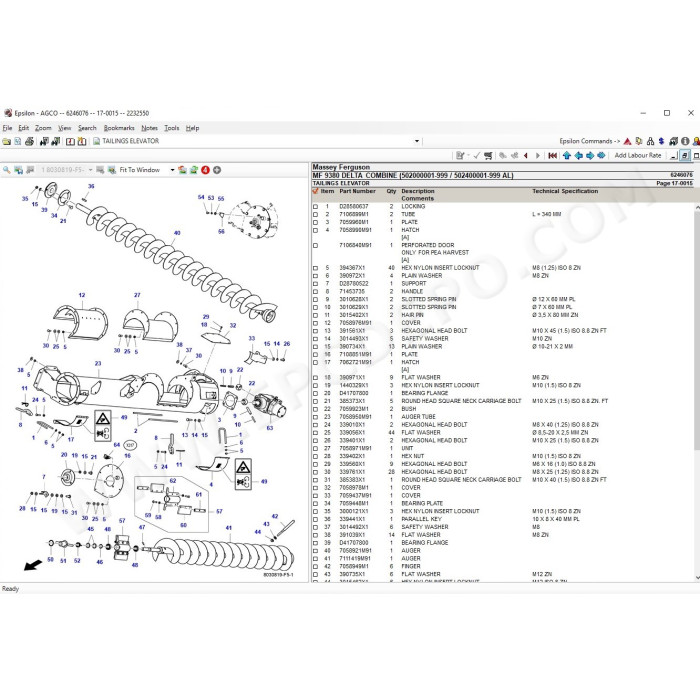 Massey Ferguson Europe EPC spare parts catalog 2021