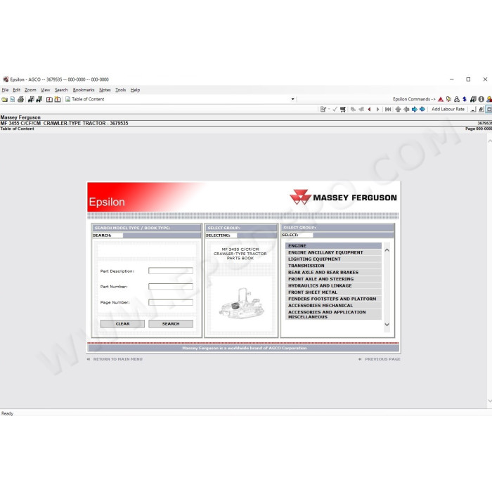 Massey Ferguson Europe EPC spare parts catalog 2021