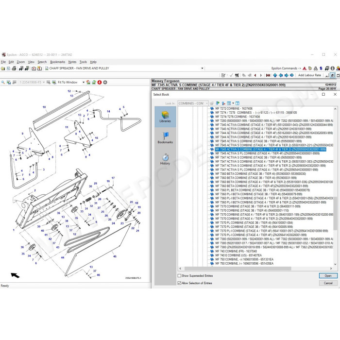 Massey Ferguson Europe EPC spare parts catalog 2021