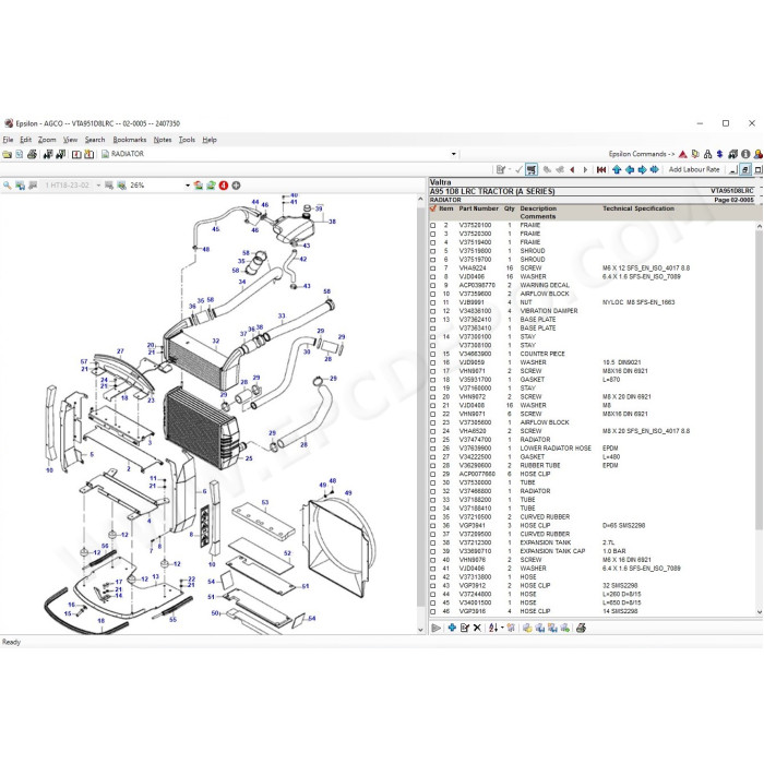 VALTRA EUROPE EPC SPARE PARTS CATALOG + SERVICE 2021