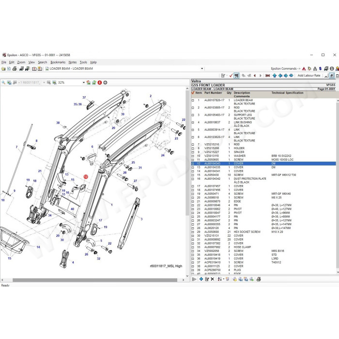 VALTRA EUROPE EPC SPARE PARTS CATALOG + SERVICE 2021