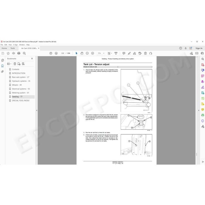 Case Air Cart 2230 2280 2330 3380 3430 service manual