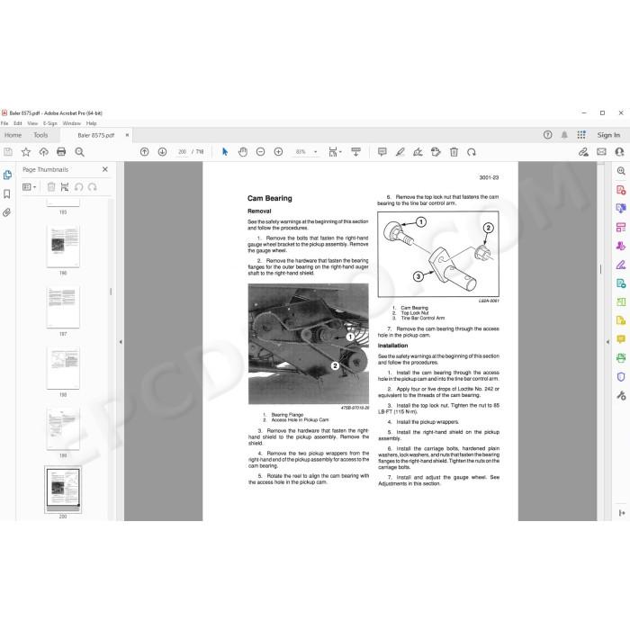 Case Baler 8575 service & repair manual