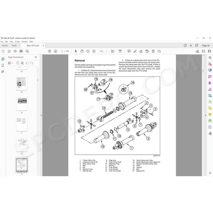 Case Baler 8575 service & repair manual