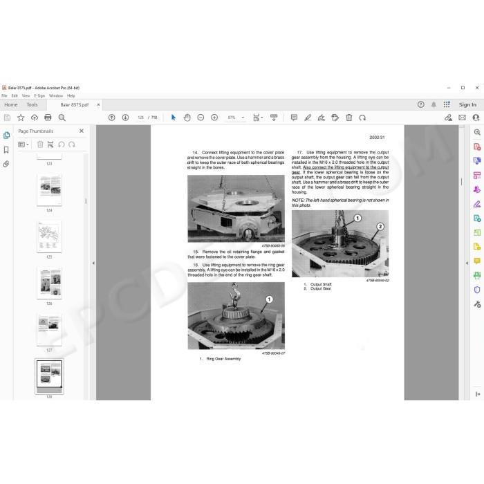 Case Baler 8575 service & repair manual