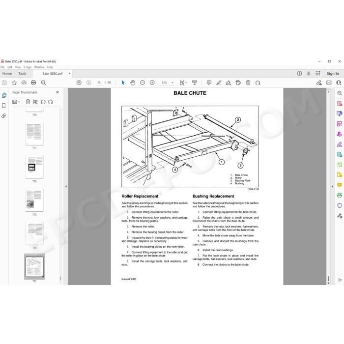 Case Baler 8580 service & repair manual