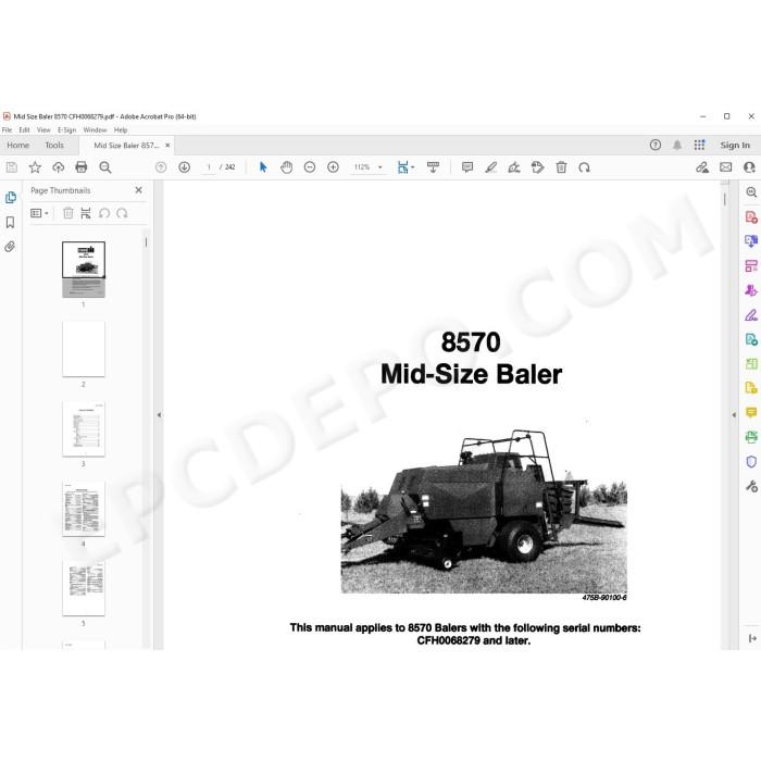 Case Baler 8570 service & repair manual