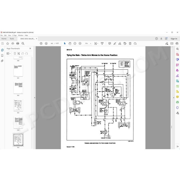 Case Round Baler 8455 8465 service manual