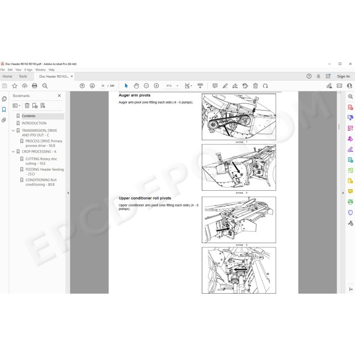 Case Disc Header RD163 RD193 service manual