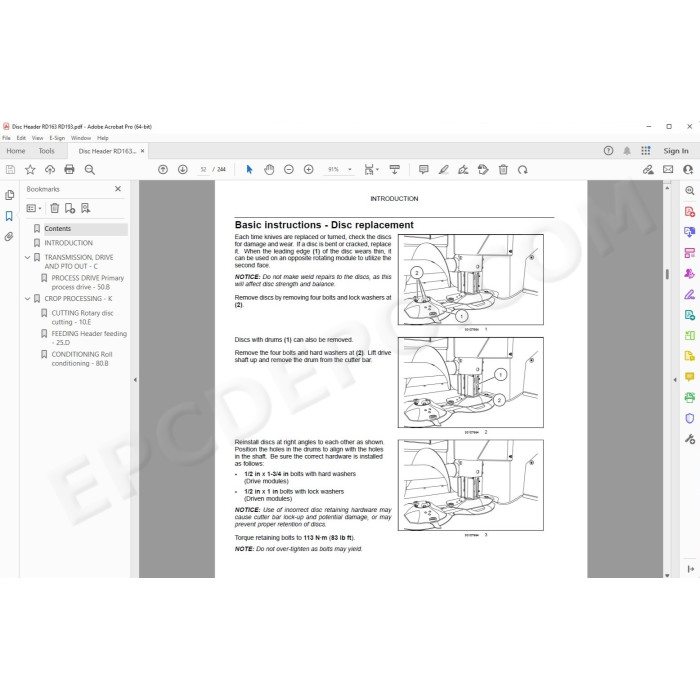 Case Disc Header RD163 RD193 service manual