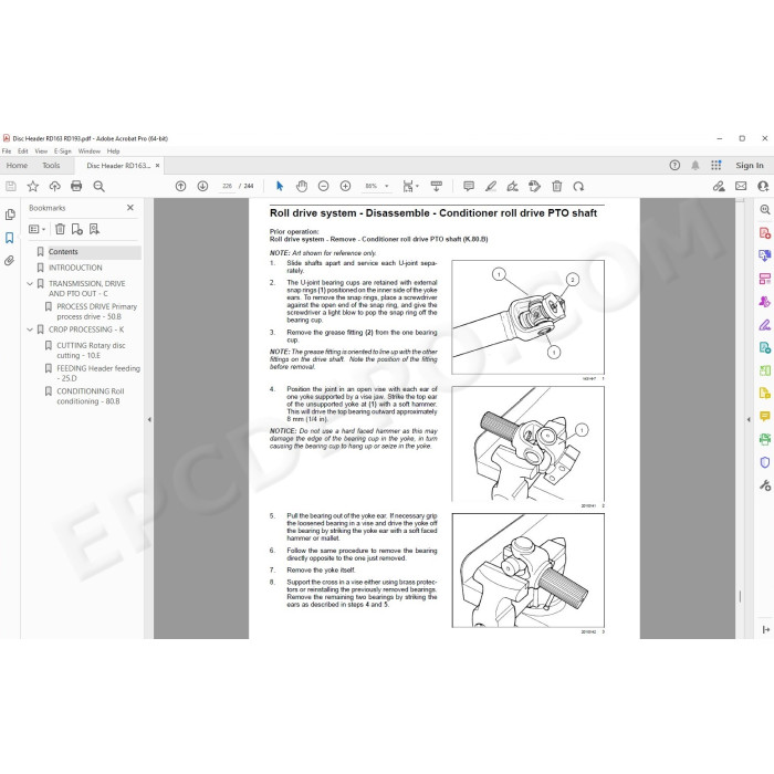 Case Disc Header RD163 RD193 service manual