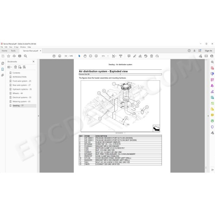 Case Disc Drill 500 500T service manual