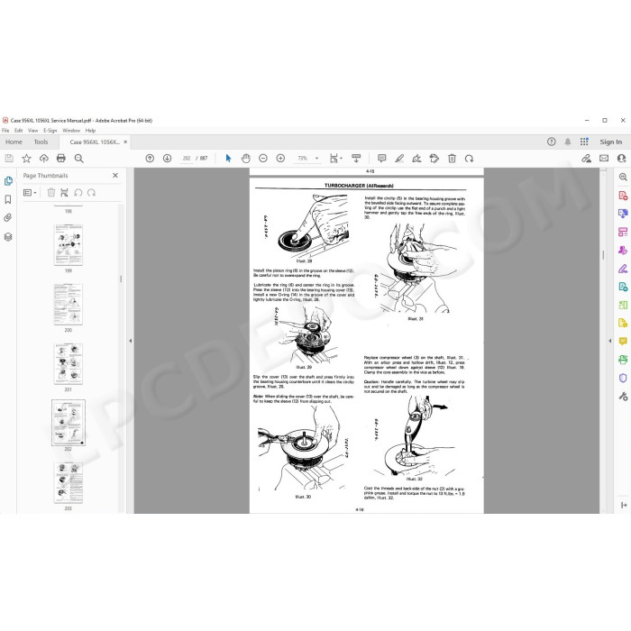 Case Tractor 956XL 1056XL service manual