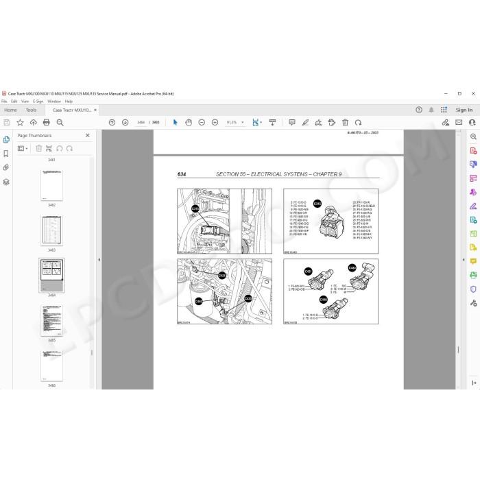 Case Tractor MXU100 MXU110 MXU115 MXU125 MXU135 service manual