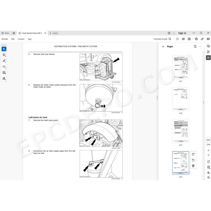 Case Tractor Puma CVX 165 180 195 210 225 service manual