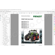 Fendt Tractor 900 series Vario Gen 6 workshop service manual