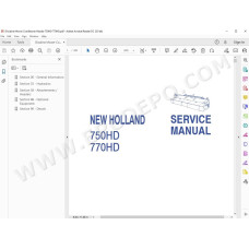 New Holland Disc Auger Header 750HD 770HD service manual