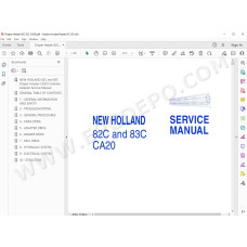 New Holland Draper Header 82C, 83C CA20 service manual