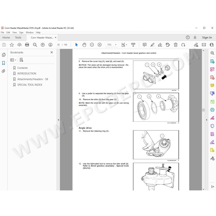 New Holland Corn Header MaizeMaster 9105-24 service manual