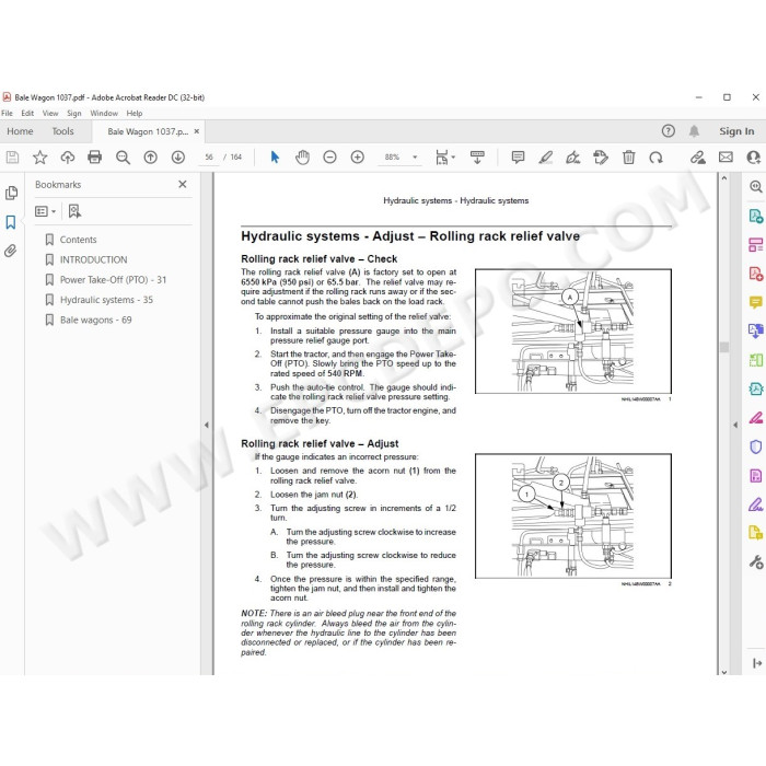New Holland Bale Wagon 1037 service manual