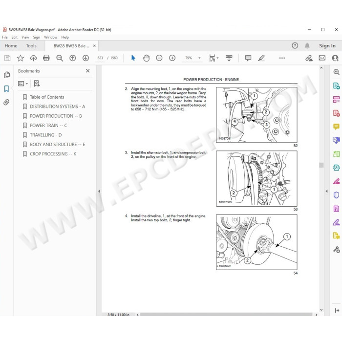 New Holland Bale Wagon BW28 BW38 service manual