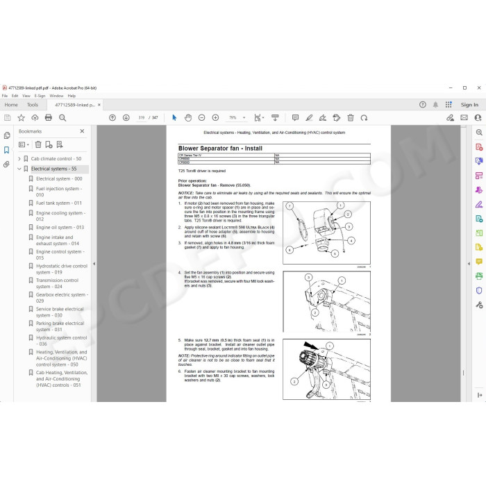New Holland Combine CR6090 CR7090 CR8080 CR8090 CR9090 Tier 4A service manual
