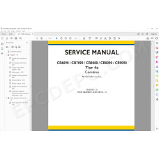 New Holland Combine CR6090 CR7090 CR8080 CR8090 CR9090 Tier 4A service manual