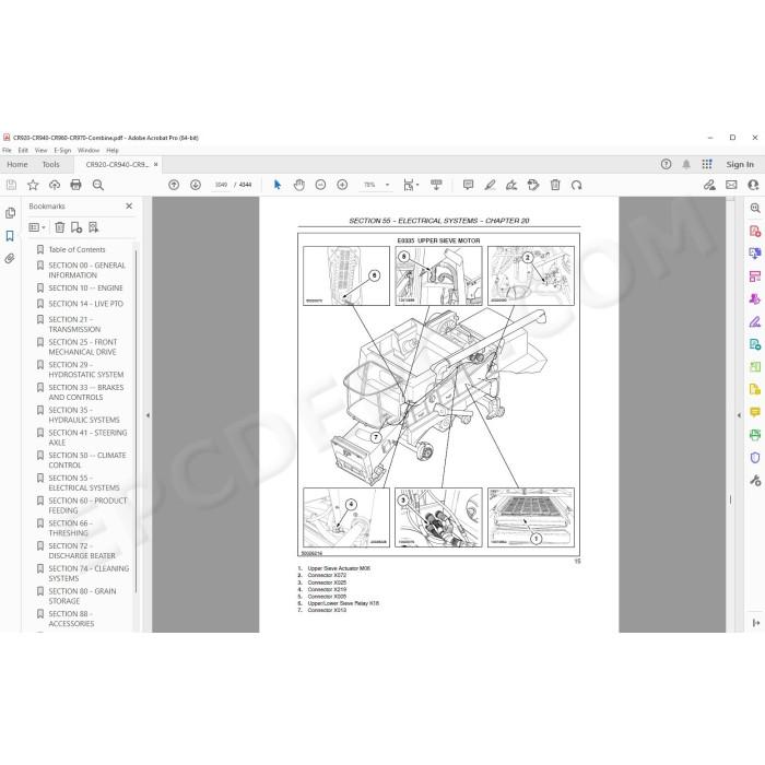 New Holland Combine CR920 CR940 CR960 CR970 service manual