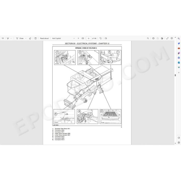 New Holland Combine CX720 CX740 CX760 CX780 CX820 CX840 CX860 CX880 service manual