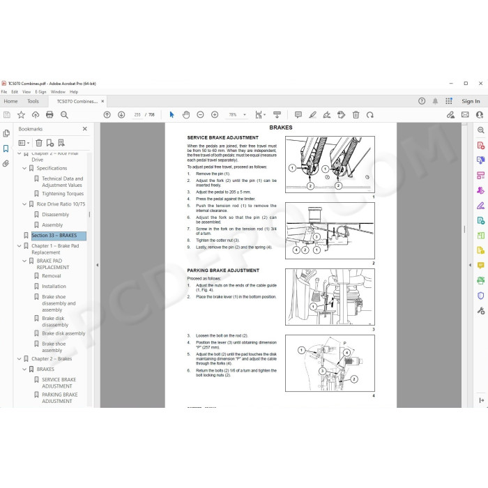 New Holland Combine TC5070 service manual