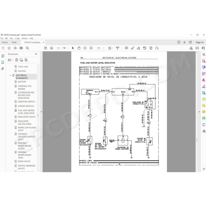 New Holland Combine TC5070 service manual