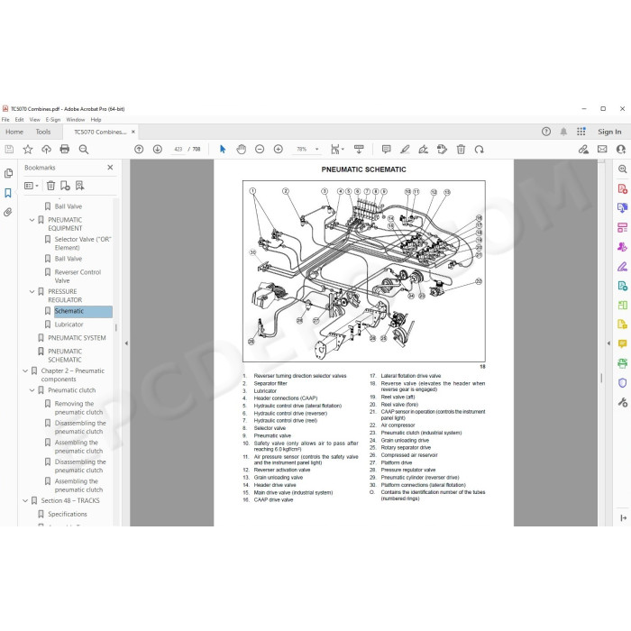 New Holland Combine TC5070 service manual