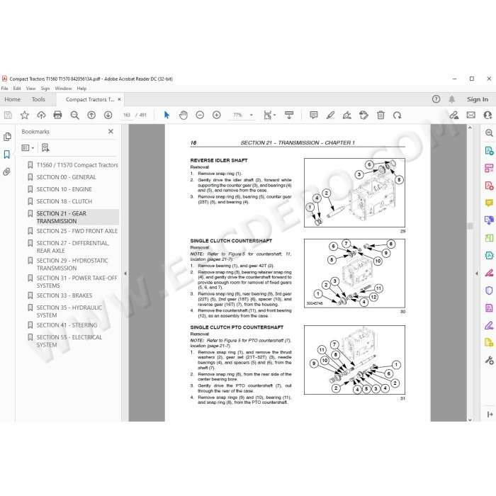 New Holland Compact Tractor T1560 T1570 service manual