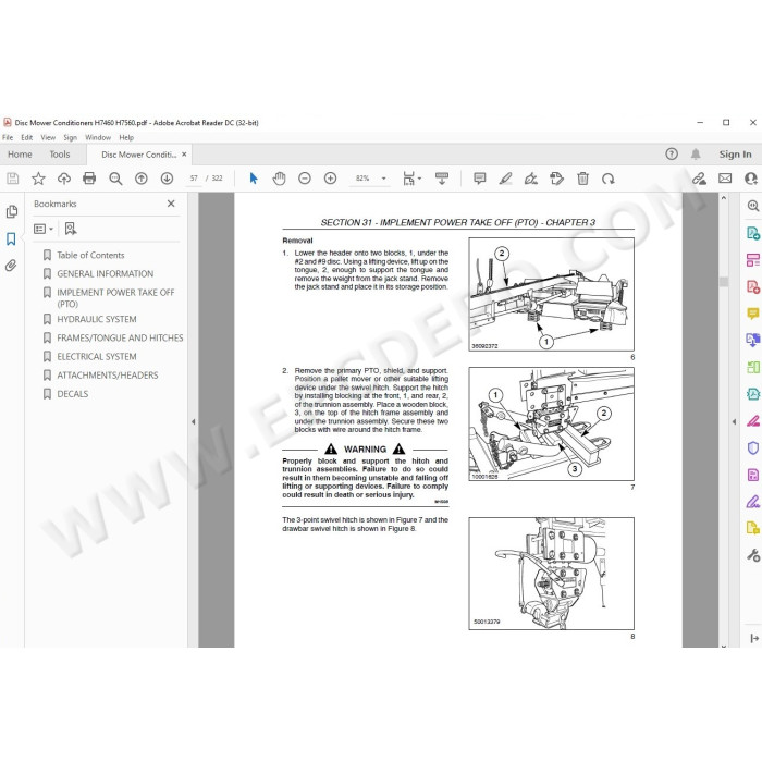 New Holland Disc Mower Conditioner H7460 H7560 service manual