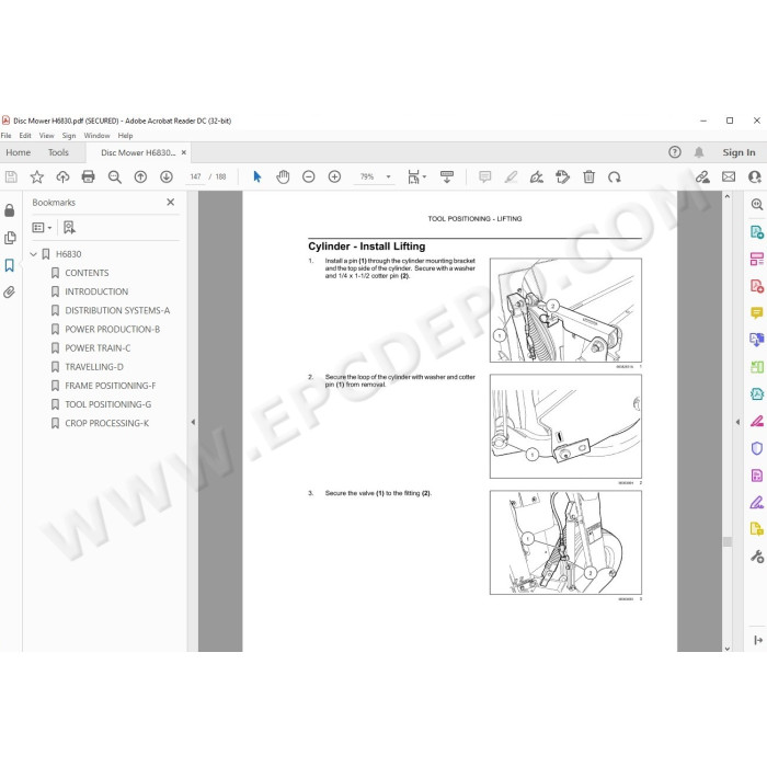 New Holland Disc Mower H6830 service manual