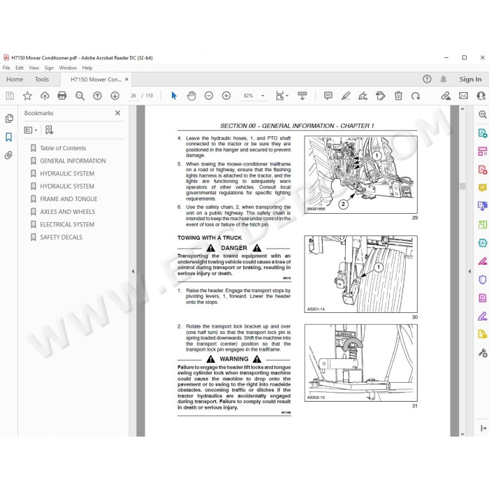 New Holland Mower Conditioner H7150 service manual