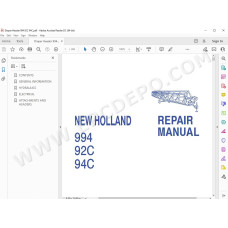 New Holland Draper Header 994 92C 94C service manual