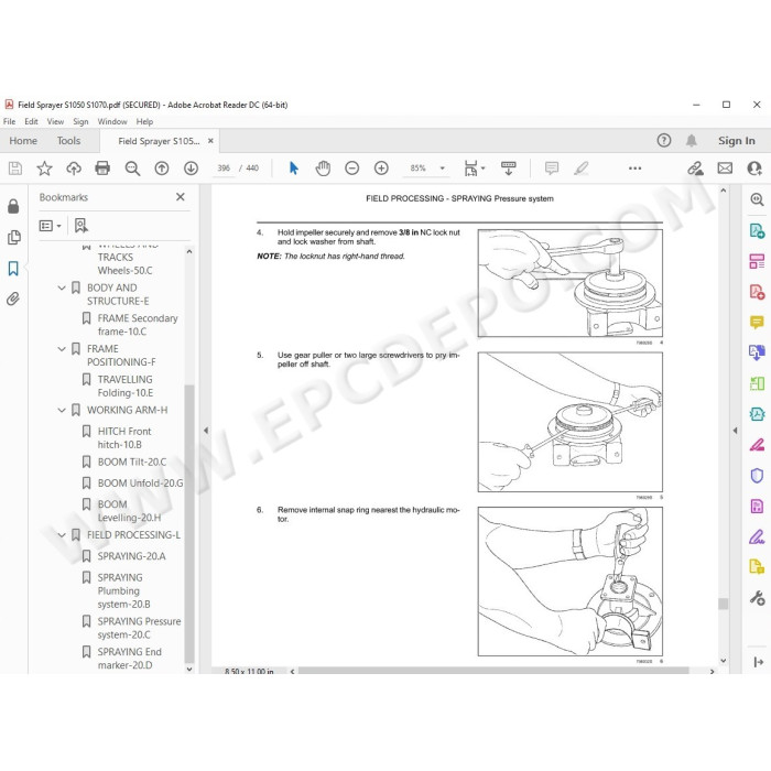 New Holland Field Sprayer S1050 S1070 service manual
