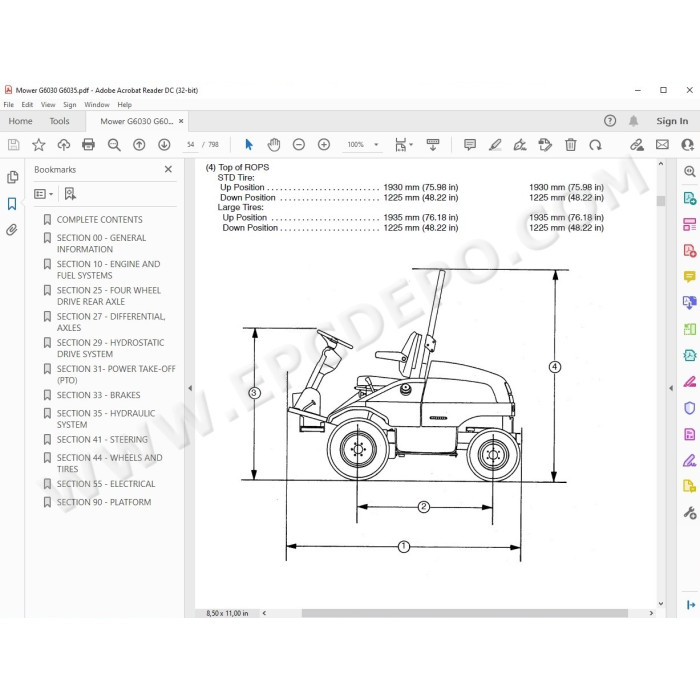 New Holland Front Mount Mower G6030 G6035 service manual