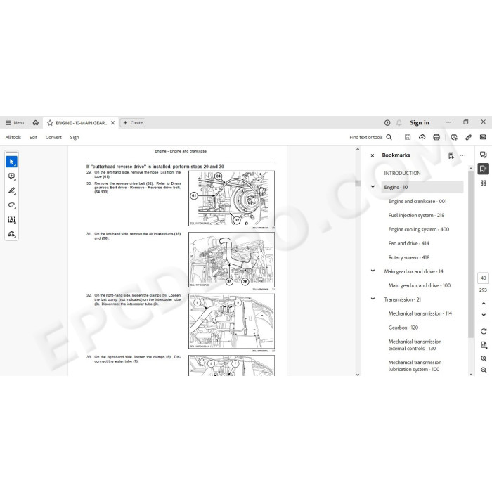 New Holland Forage Harvester FR450 FR500 FR600 FR700 FR850 service manual