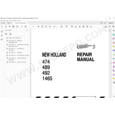 New Holland Disc Mower Conditioner 474 489 492 1465 service manual