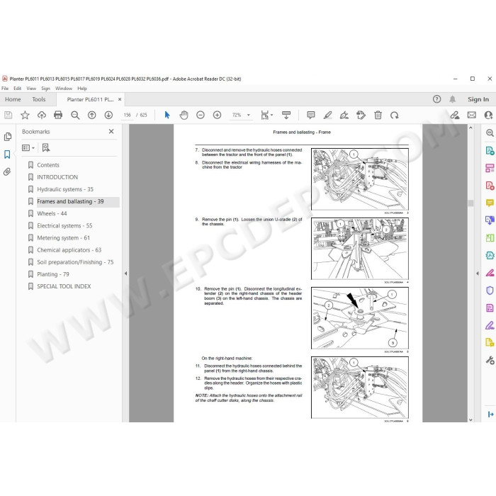 New Holland Planter PL6019 PL6024 PL6028 PL6032 PL6036 service manual